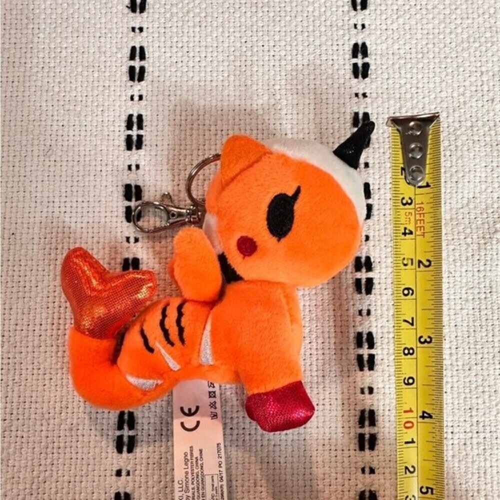Aurora‎ Tokidoki Marea Orange Mermicorno Plush Clip On Figure Keychain Bag Charm - Picture 5 of 7